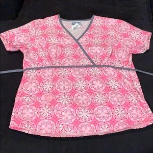 Medium Landau Pink Scrub Top